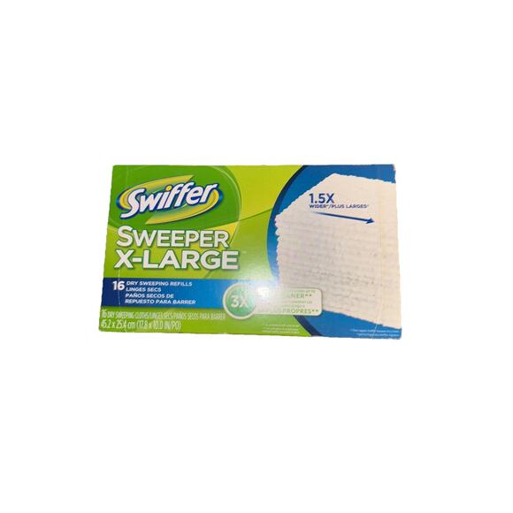 Swiffer Sweeper XL Dry Pad Refills Unscented Cellulose Fiber/Polypropylene 16 CT - Picture 1 of 5